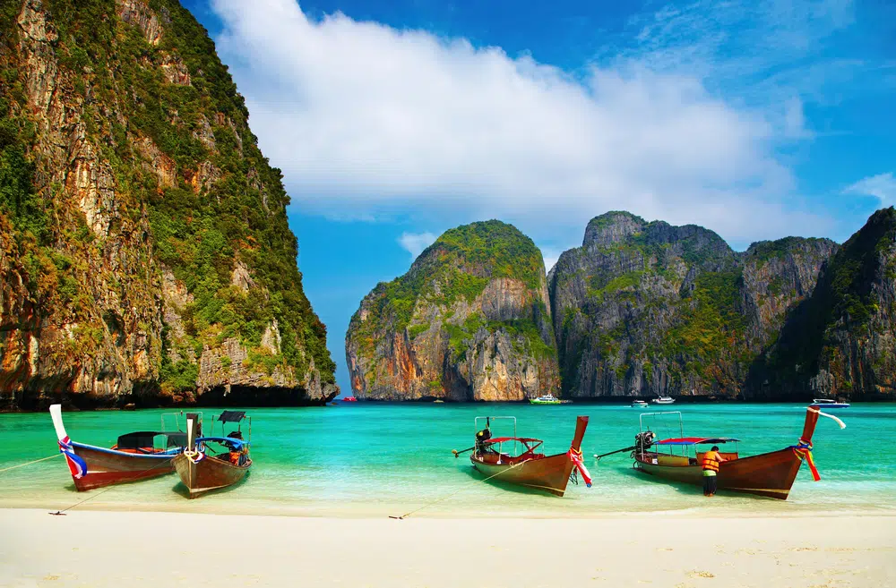 tropical beach, maya bay, thailand