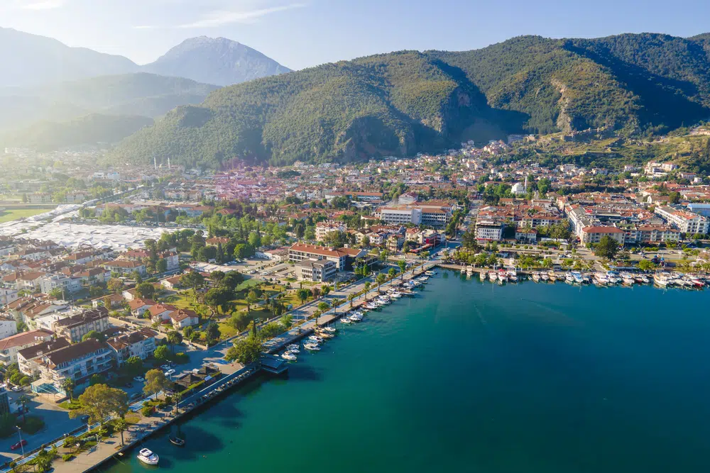 resort town fethiye in turkiye on aegean sea