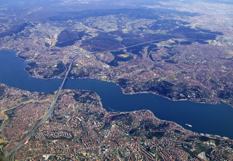 istanbul and bosphorus from the air