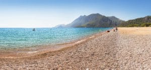 famous beach of cirali at the turquoise coast in turkey