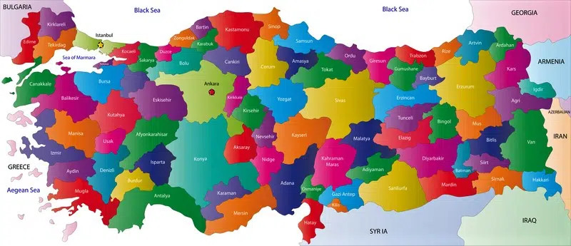 81 provinces of turkey