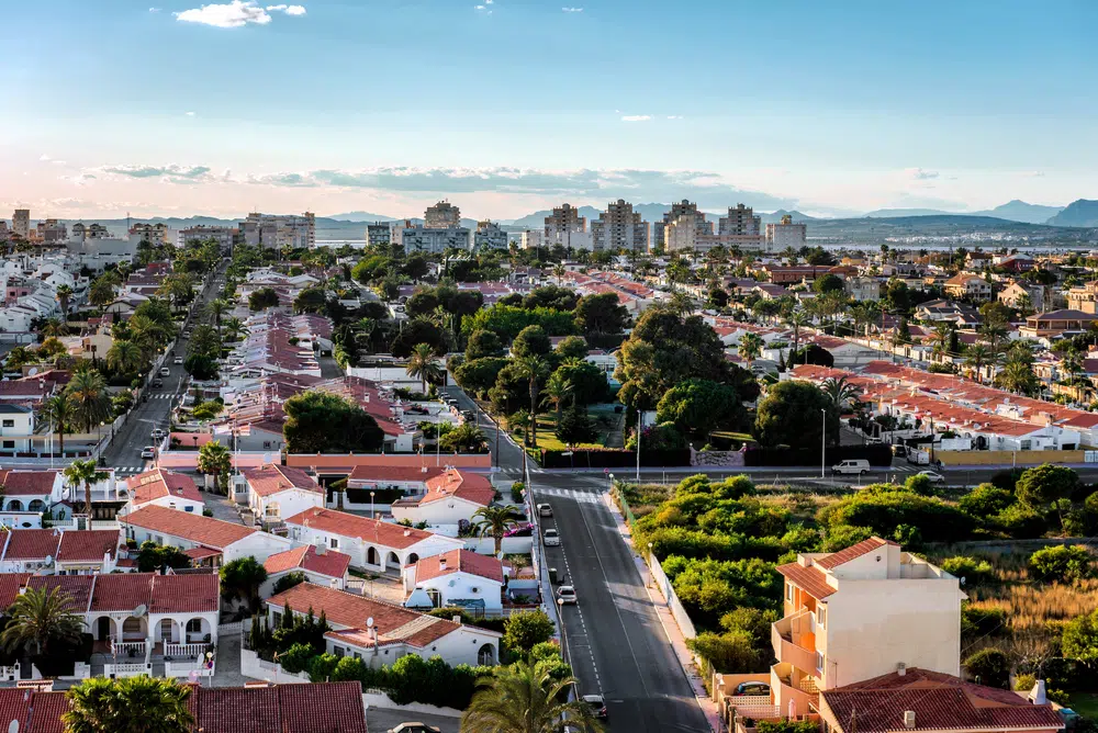 spanish houses in coastal resort