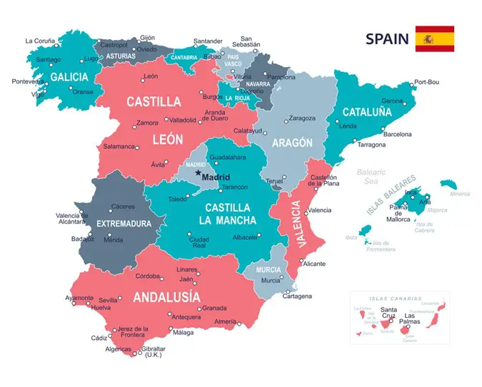 map of spain