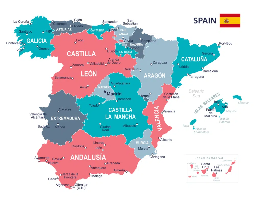 spain map illustration