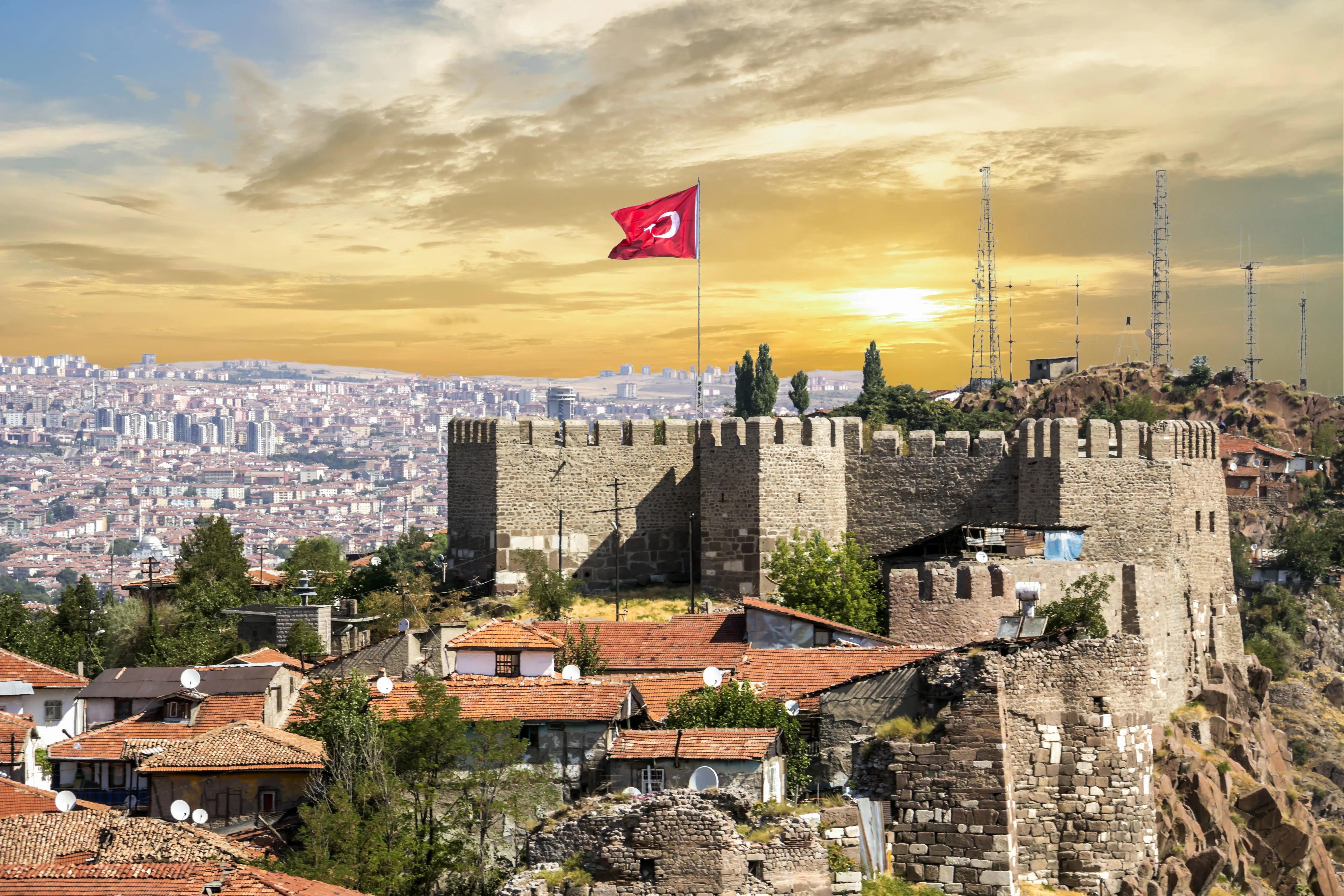 ankara castle, ankara capital city of turkey