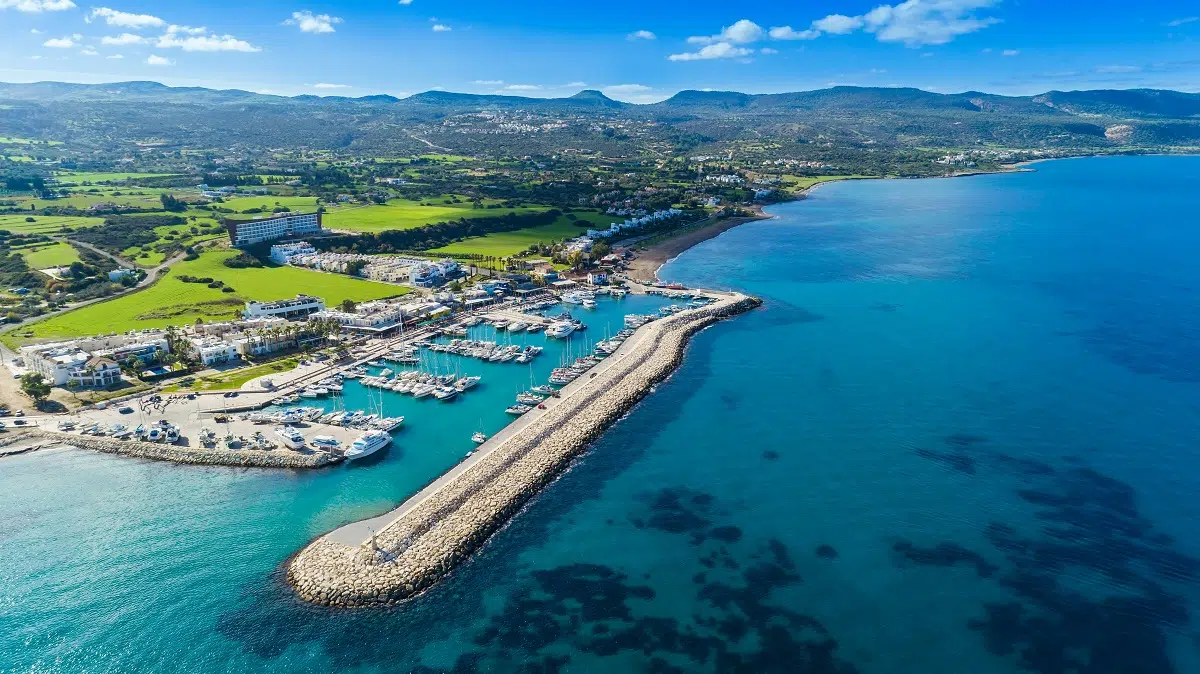 aerial latchi, paphos, cyprus