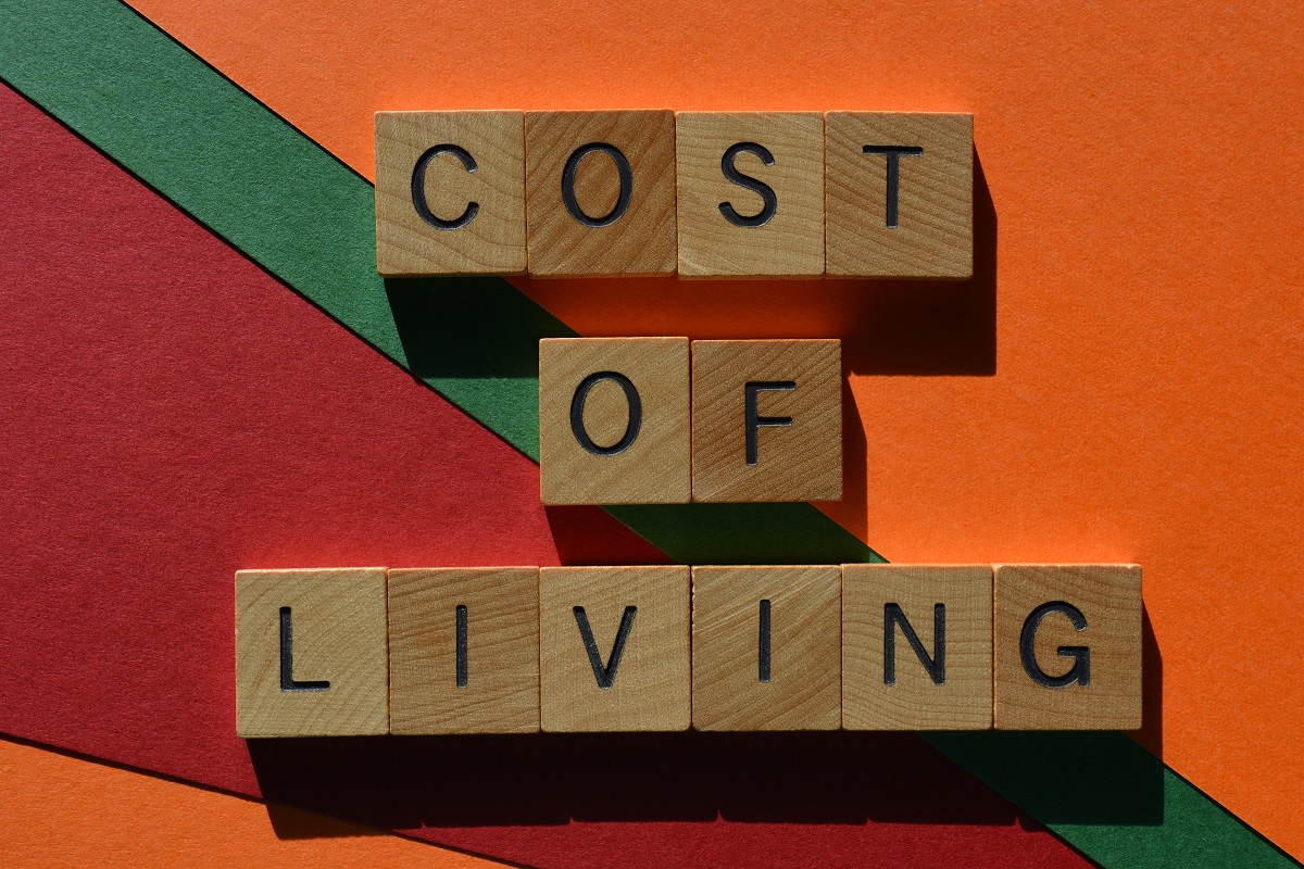 cost of living, phrase as banner headline
