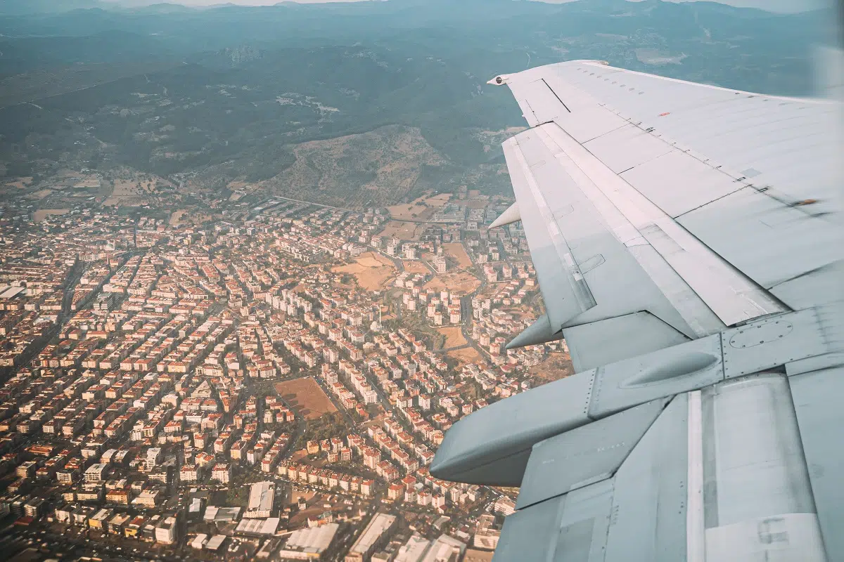 izmir, turkey. beautiful cityscape of turkish town view from air