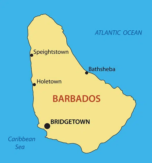 barbados vector map