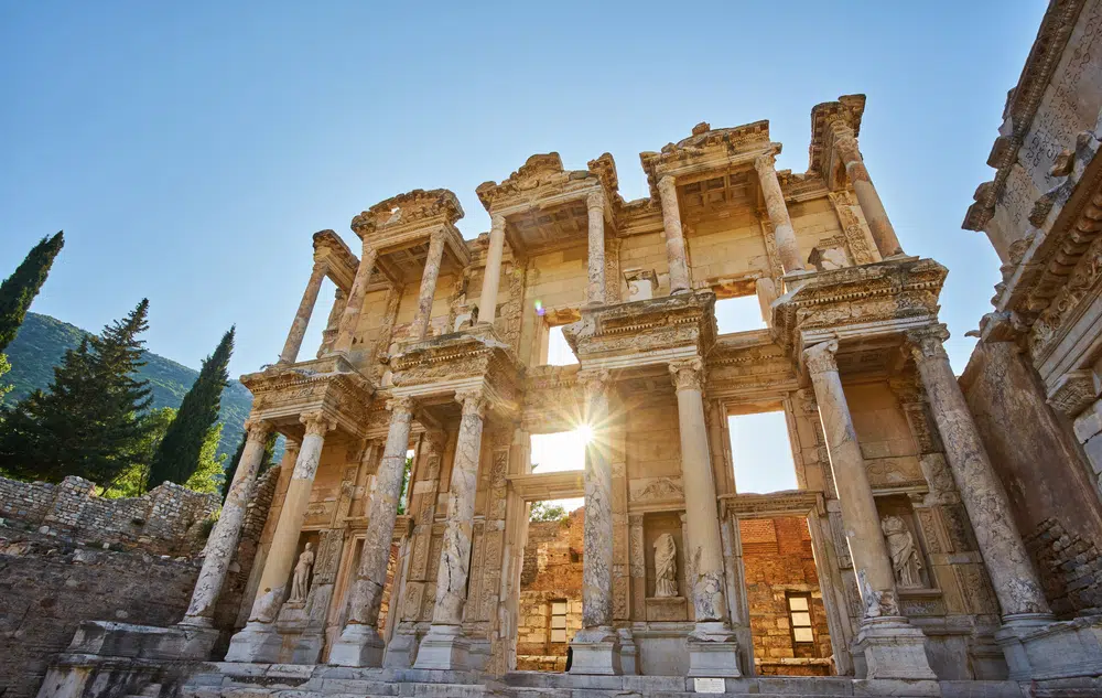 details of celsus library, ephesus turkey